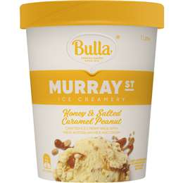 Bulla Murray St Ice Creamery Honey & Salted Caramel Peanut Icecream