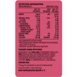 Yoplait Yop 2 Go Strawberry Yoghurt Drink