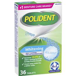 Polident Whitening Denture Cleaner For Dentures And Partials
