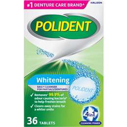 Polident Whitening Denture Cleaner For Dentures And Partials