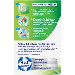 Polident Whitening Denture Cleaner For Dentures And Partials