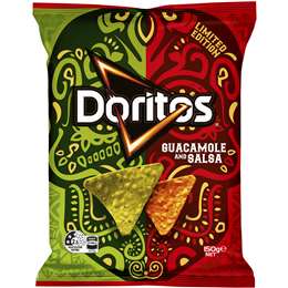 Doritos Guacamole & Salsa Corn Chips Party Bag Share Pack 150g