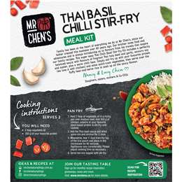 Mr Chen's Meal Kit Thai Basil Chilli Stir-fry With Rice