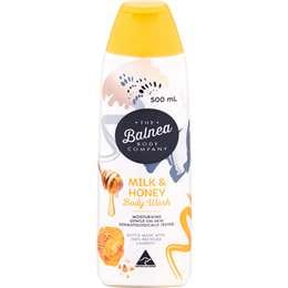 The Balnea Body Company Milk & Honey Body Wash 500mL