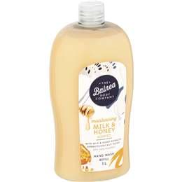 The Balnea Body Company Moisturising Hand Wash Refill Milk & Honey 1L