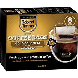 Robert Timms Gold Colombia Coffee Bags