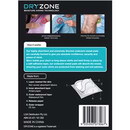 Dryzone Dryzone Underarm Sweat Pads For Mens & Womens
