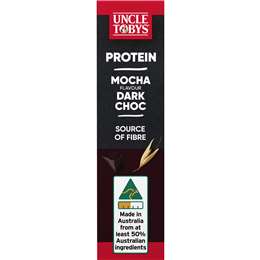 uncle tobys protein caramel flavoured dark chocolate