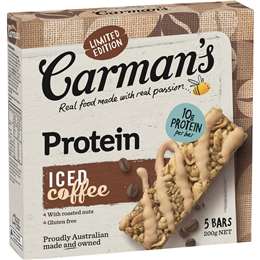 Carman's Protein Bars Iced Coffee Limited Edition 5 pack