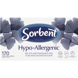Sorbent Hypo-allergenic Pure White Tissues