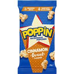 Poppin Cinnamon Donut Microwave Popcorn 85g