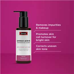 Swisse Skincare Glycolic Acid 8% Brightening Gel Cleanser
