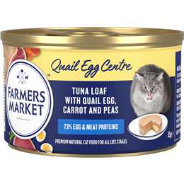 Farmers Market Grain Free Adult Wet Cat Food Tuna Loaf With Quail Egg 55g