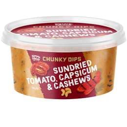 Simply Delish Chunky Dip Sundried Tomato Capsicum & Cashew