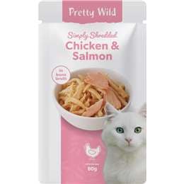 Pretty Wild Chicken Salmon Shredded Wet Cat Food