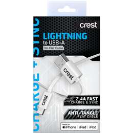 Crest Lightning To Usb-a 3m Flat Cable