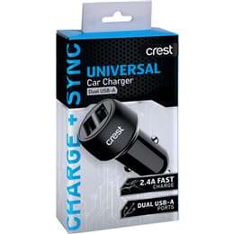 Crest Universal Car Charger<br>Dual USB-A each