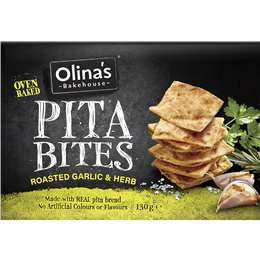 Olina's Pita Bites Roasted Garlic & Herb