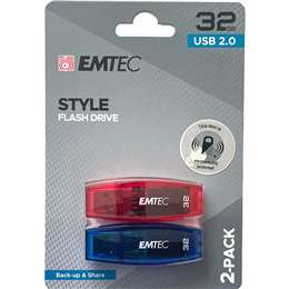 Emtec Style Flash Drive 32gb Usb 2.0 2 Pack | Woolworths