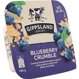 Gippsland Dairy Blueberry Crumble Yoghurt 140g