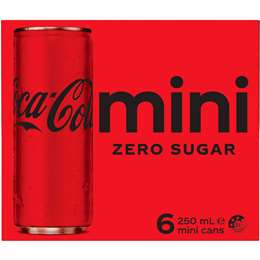 Coca - Cola Zero Sugar Soft Drink Mini Cans