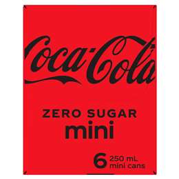 Coca - Cola Zero Sugar Soft Drink Mini Cans