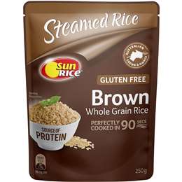 Sunrice Microwave Brown Rice Pouch 250g | Woolworths