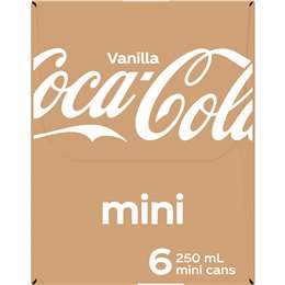 Coca - Cola Vanilla  Soft Drink Mini Cans Mini Cans