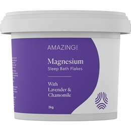 Amazing Oils Magnesium Sleep Bath Flakes Lavender & Chamomile 2kg