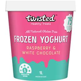 Twisted Raspberry White Chocolate Frozen Yoghurt 1l Tub