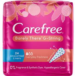 Carefree Panty Liners Barely There G String 24 pack