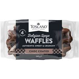 Toscano Belgian Liege Waffles Choc Coated Pack Woolworths