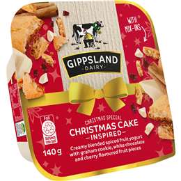 Gippsland Dairy Christmas Cake Inspired Mix-in Yoghurt 140g