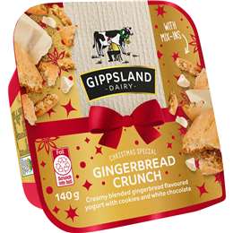 Gippsland Dairy Yoghurt With Gingerbread Crunch Mix In 140g