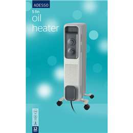 Adesso 5 Fin Oil Heater Each | Woolworths