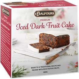 Balfours Iced Dark Fruit Cake 