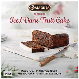 Balfours Iced Dark Fruit Cake 