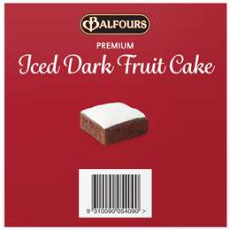 Balfours Iced Dark Fruit Cake 