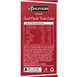 Balfours Iced Dark Fruit Cake 