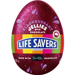 Life Savers Blackcurrant Jellies Milk Chocolate Easter Egg 120g