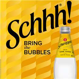 Schweppes Indian Tonic Water Classic Mixers Glass Bottle Multipack