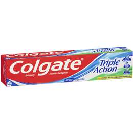 Colgate Triple Action Original Mint Fluoride Toothpaste 160g | Woolworths