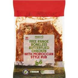 Macro Free Range Chicken Boneless Butterflied Moroccan