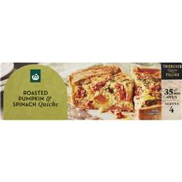 Woolworths Roasted Pumpkin & Spinach Quiche