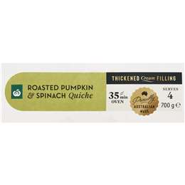 Woolworths Roasted Pumpkin & Spinach Quiche