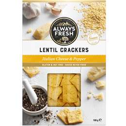 Always Fresh Lentil Crackers Italian Cheese & Pepper