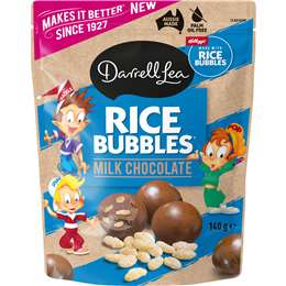 Darrell Lea Rice Bubbles Milk Chocolate Balls 140g