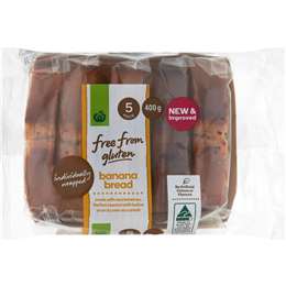 Woolworths Free From Gluten Banana Bread Slices product image