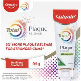Colgate Total Plaque Release Toothpaste Reviving Cool Mint