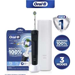 Oral B Pro 300 Black Electric Toothbrush Set Each | Woolworths